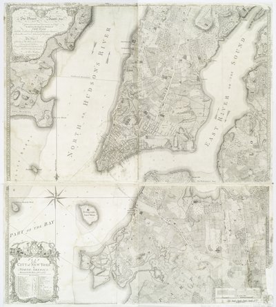 Piano della città di New York in Nord America rilevato negli anni 1766 e 1767 pubblicato nell